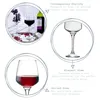 12x Lal 400ml Rotweingläser - Groß Glas Weiß Rose Langer Produktbild-Vorschau 2