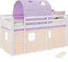 Homestyle4u Hochbett 90x200 mit Lattenrost Tunnel Vorhang Produktbild-Vorschau 18
