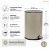 Pedaleimer 5l Braun Taupe - Treteimer Softclose Edelstahl Produktbild-Vorschau 3
