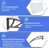 XMTECH Vordach Haustürvordach 200x100cm Pultbogenvordach Produktbild-Vorschau 5
