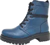A single blue boot with black laces and a black sole is shown against a white background. Voir les images du produit