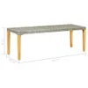 vidaXL Panchina da giardino 80 cm in poly rattan grigio Anteprima dell’immagine prodotto 6