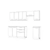 A line drawing of a kitchen cabinet set. Produktbild-Vorschau
