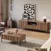 Merax Couchtisch und TV-Ständer-Kombination aus Massivholz Produktbild-Vorschau 1