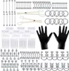 140PCS Edelstahl Piercing Kit 14G 16G 20G Piercing Nadeln Produktbild-Vorschau 1