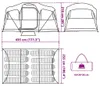 vidaXL Familienzelt mit Dach Weiß und Grün 435 x 255 x 216 Produktbild-Vorschau 8