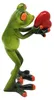 Divertente figura di rana con cuore in mano poli 13 cm in Anteprima dell’immagine prodotto 4