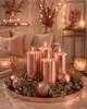 4er Set Adventskranzkerzen Roségold 100 x 48 mm | Wiedemann Produktbild-Vorschau 2