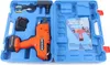 A rebar tying machine and its accessories are neatly arranged in a blue plastic case. Náhled obrázku produktu