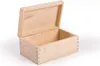 An open wooden box on a white background. Produktbild-Vorschau