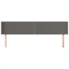 vidaXL Kopfteil mit Ohren Grau 183x16x78/88 cm Kunstleder Produktbild-Vorschau 3