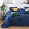 marineblaue gesteppte doppelseitige Bettdecke 140x200CM Produktbild-Vorschau 10