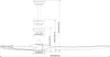 A technical drawing of a ceiling fan with dimensions indicated. Voir les images du produit