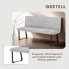 byLIVING Sitzbank Talea, 160 cm, hellgrau, Gestell Metall Produktbild-Vorschau 5
