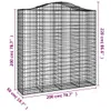 Gabionen mit Hochbogen 2 Stk. 200x50x200/220cm Verzinktes Produktbild-Vorschau 6