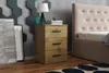 Nachttisch - Nachtkästchen - Nachtschrank - mit 3 Schublade Produktbild-Vorschau 2