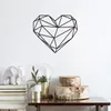 Wallity, Heart, Wanddeko, Schwarz, Metall, 47 x 40 cm Produktbild-Vorschau 1