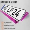 2 Kennzeichenhalter Pink - Chrom Kennzeichenhalterung Produktbild-Vorschau 5