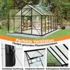 UISEBRT Premium Gewächshaus Aluminium 380x250x205cm, 9.5m² Produktbild-Vorschau 5