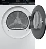 Front view of a Haier heat pump dryer with the door open. Produktbild-Vorschau