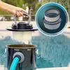 A hand holding a vacuum cleaner filter over a pool. Anteprima dell’immagine prodotto