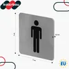 KOTARBAU® Plaque WC 7 x 7 cm Acier inoxydable Plaque carrée Voir les images du produit 3