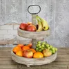Etagere 2 Stöckig Servierplatte Braun Servierständer Produktbild-Vorschau 2