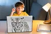 MuchoWow® Laptop Aufkleber Sticker Cover Tiger - Natur - Produktbild-Vorschau 3