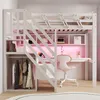 Lit superposé Merax pour enfants 90 x 200 cm avec escalier Voir les images du produit 6