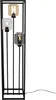 Schwarze Loft-Stehlampe Mit Glasschirmen Produktbild-Vorschau 2