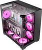 A computer case with internal components and RGB lighting. Produktbild-Vorschau
