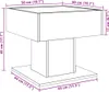 vidaXL LED konferenční stolek černý 50x50x45 cm materiál na Náhled obrázku produktu 7