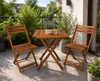 Balkonset, Bistroset, Tisch mit 2 Stühlen, braun Produktbild-Vorschau 1