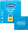 A box of Durex condoms and a single condom wrapper. Podgląd zdjęcia produktu