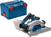 A cordless circular saw and its storage case are displayed against a white background. Produktbild-Vorschau