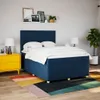 vidaXL Boxspringbett mit Matratze Blau 140x200 cm Stoff Produktbild-Vorschau 4