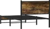 vidaXL Kovová postel bez matrace, kouřový dub 100x200 cm Náhled obrázku produktu 5