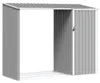 vidaXL Garten Brennholzlager Grau 245x98x159 cm Verzinkter Produktbild-Vorschau 5