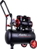 A black air compressor with red accents, shown on a white background. Produktbild-Vorschau