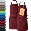 2er Pack EllaTex Kochschürze Latzschürzen 100% Baumwolle Produktbild-Vorschau 1