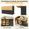 Flieks Klappbarer Bartisch Kücheninsel mit LED Farblicht, Produktbild-Vorschau 7