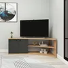 Meuble TV d'angle en bois "Termera" - 135 x 67 x 48 cm - Voir les images du produit 4