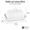 Porcelanowa maselniczka biała 16x13x6 cm Podgląd zdjęcia produktu 8