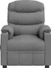 vidaXL Fauteuil relax gris clair Tissu Voir les images du produit 3