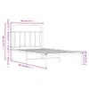 vidaXL Cadre de lit avec tête de lit en métal blanc 100x200 Voir les images du produit 7