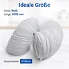 A white flexible hose is shown coiled up on a light-colored surface. Produktbild-Vorschau