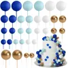 32 piezas de decoración para tartas en azul y dorado Vista previa de la imagen del producto 1