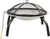 vidaXL Miska na oheň a gril 2v1 s pokrem 56x56x49 cm Náhled obrázku produktu 1