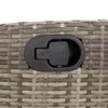 vidaXL 7-tlg. Garten-Essgruppe mit Kissen Grau Poly Rattan Produktbild-Vorschau 5