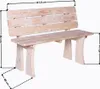 Mega Holz 3-Sitzer Gartenbank aus massiver Kiefer 118 cm Produktbild-Vorschau 5